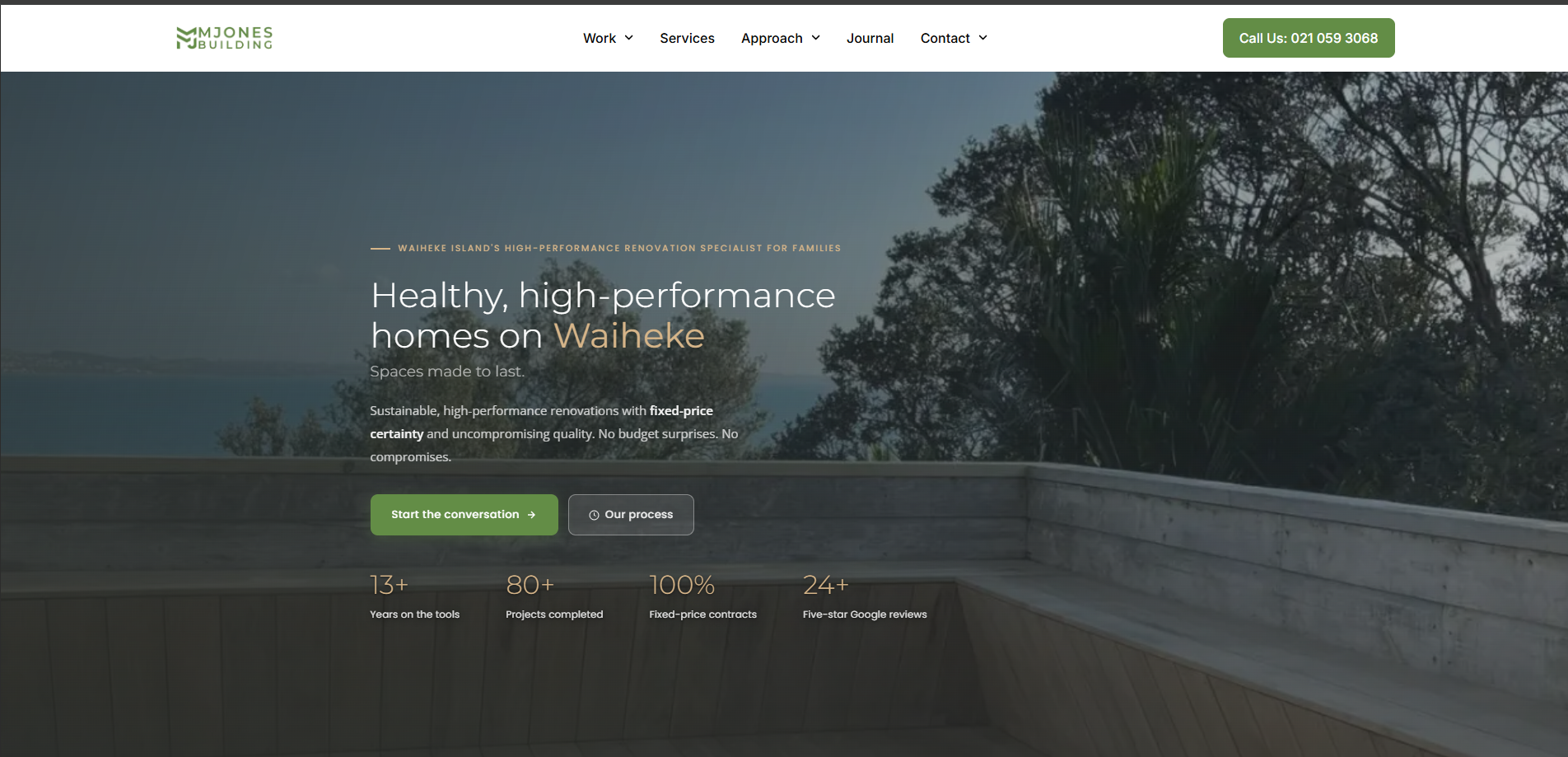 M Jones Building website screenshot